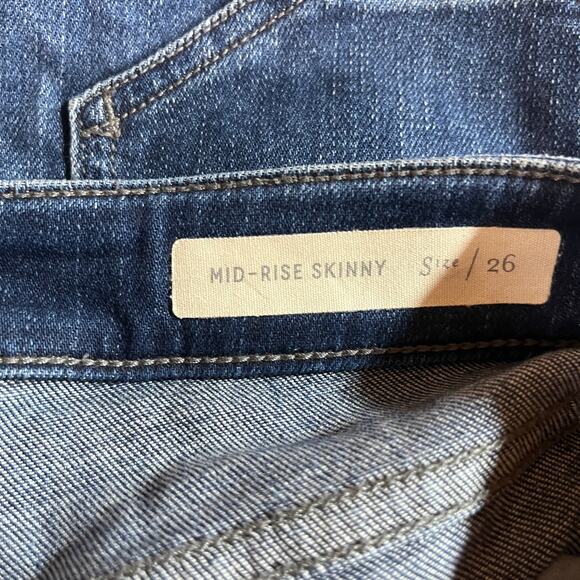 Anthropologie‎ Pilcro Skinny Jeans Womens Size 26 Blue Dark Wash Denim Mid Rise - Picture 8 of 13